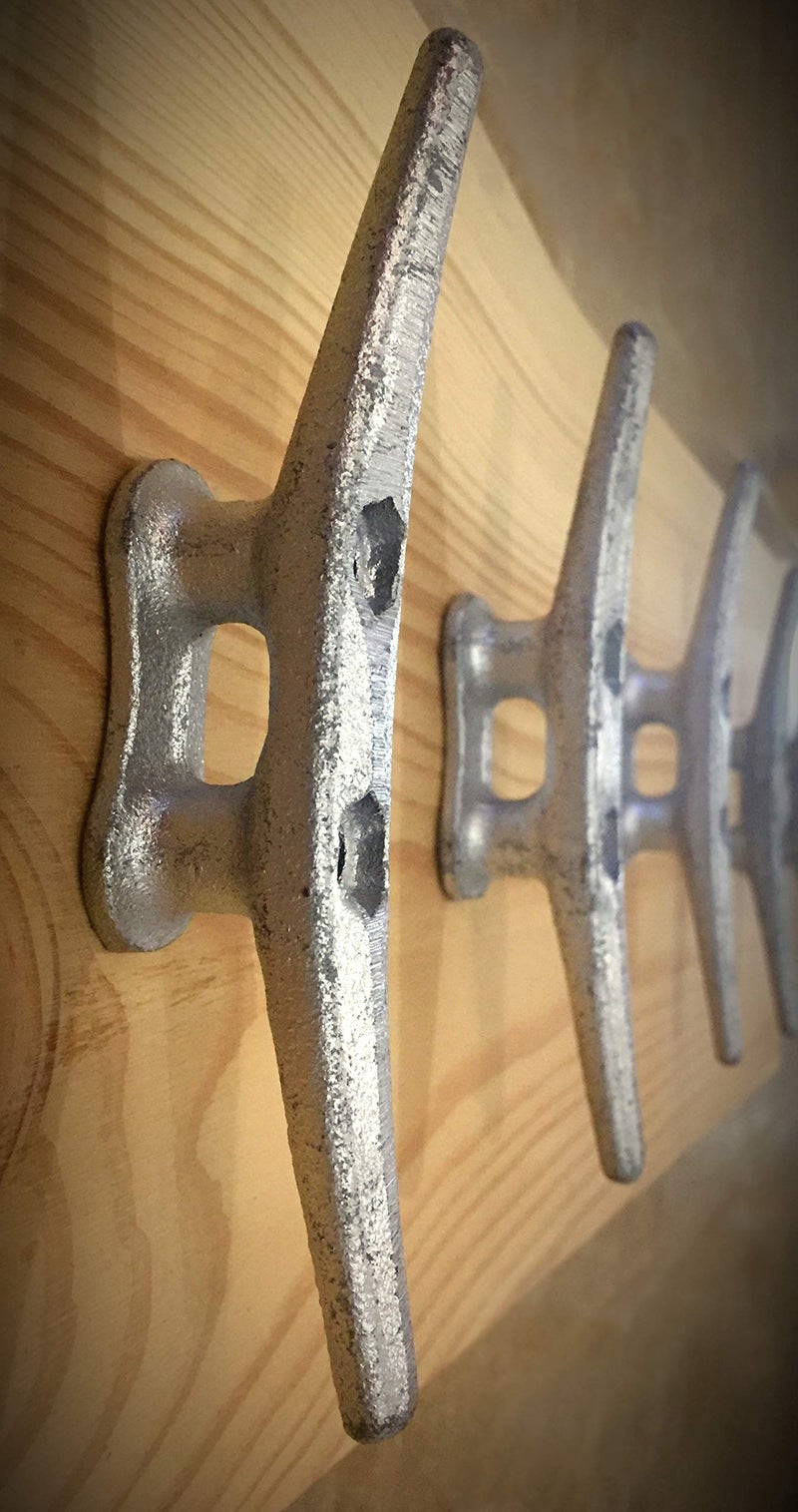 ZUJARA 6 inch Dock Cleats, 5-Pack Galvanized Iron Boat Cleat for Marine or Decorative Applications - Image 5
